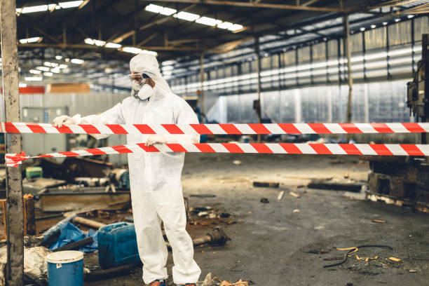 Professional Crime Scene Cleanup technician working in Highlands, TX